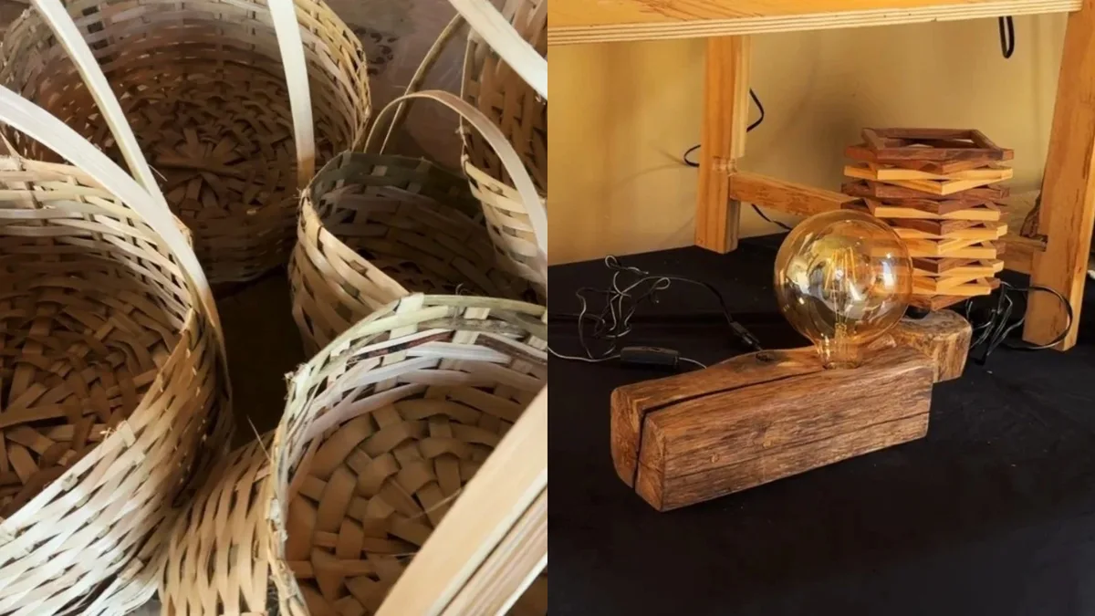 Palha, galhos e bambu ganham nova vida nas mãos de artesãos e se transformam em arte e renda no PI