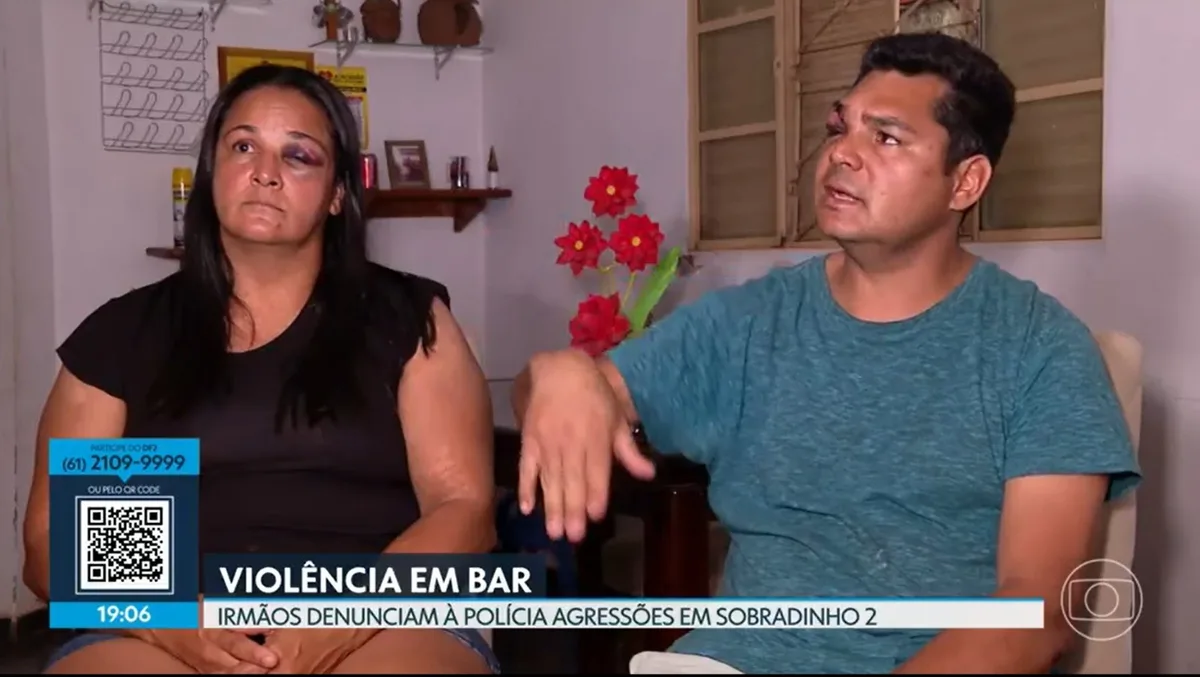 Irmãos são agredidos com socos e cabeçadas em confusão de bar no Distrito Federal; veja imagens