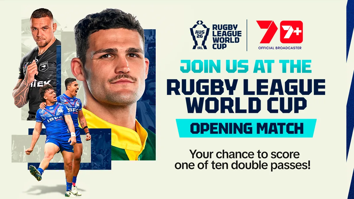 COME JOIN US AT THE RUGBY LEAGUE WORLD CUP OPENING MATCH