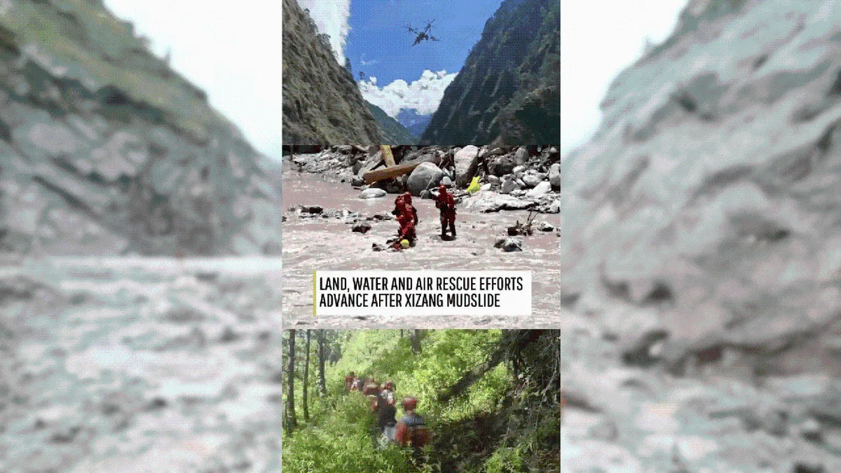 Land, water and air rescue teams push into the heart of mudslide zone