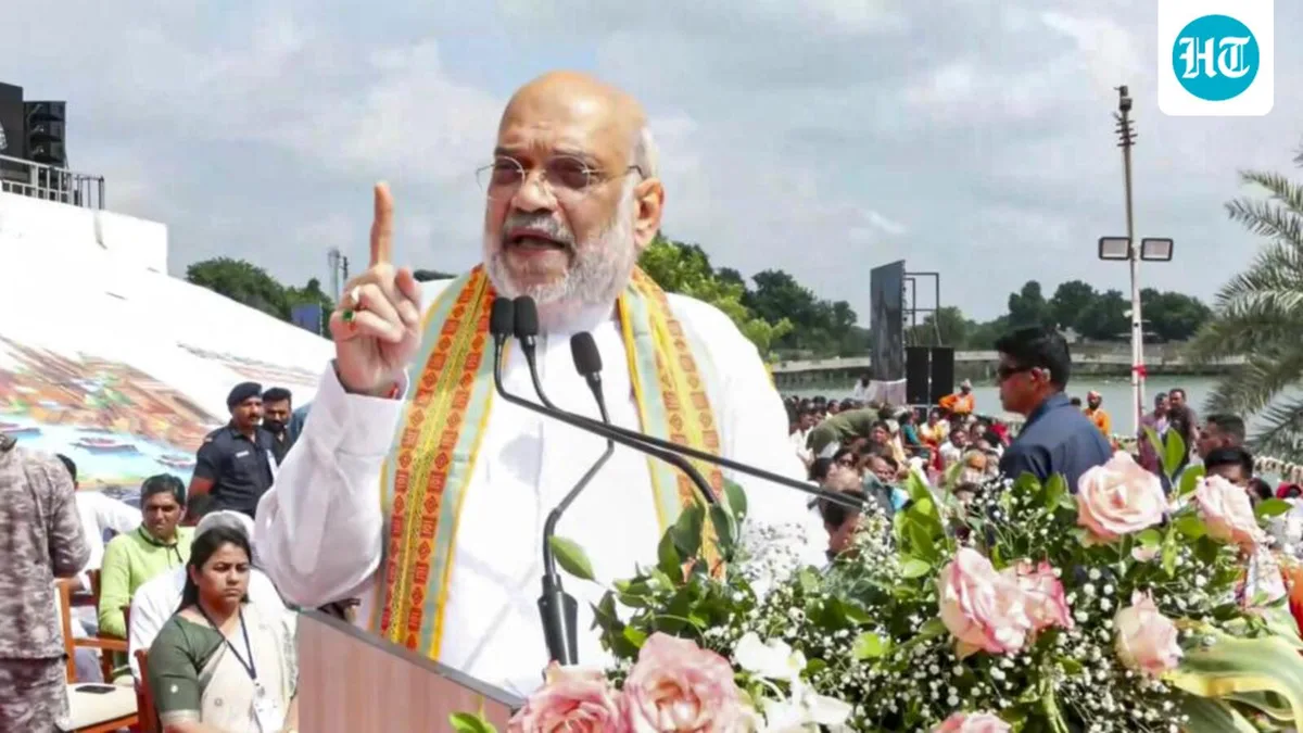 Amit Shah flags off motorcycle rally to mark PM Modi’s 25 years in public life