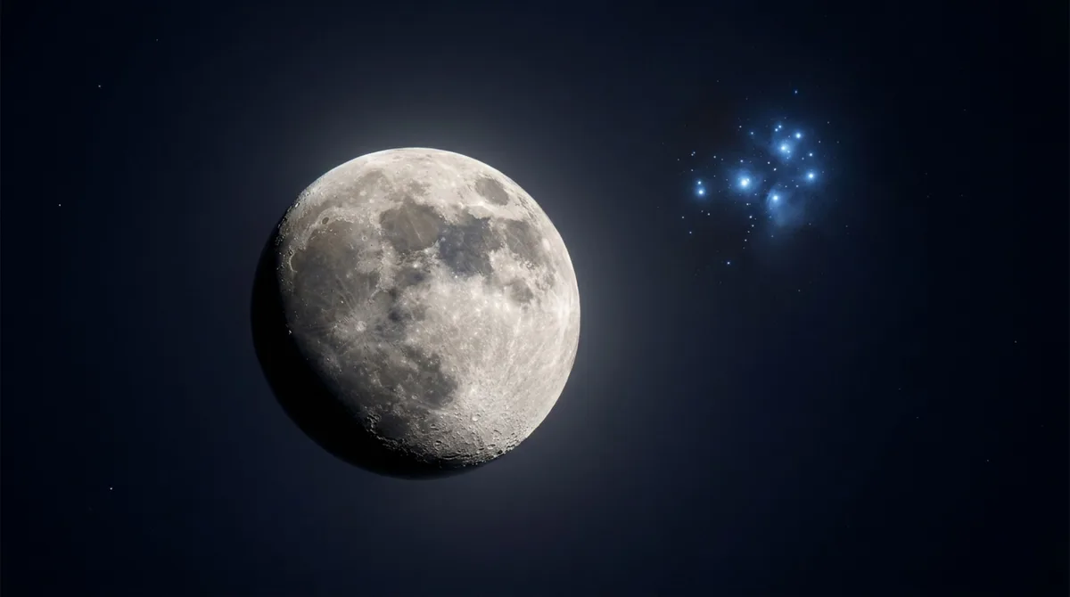 A Lua vai atravessar o campo das Sete Irmãs, criando no fim de outubro um encontro fácil de localizar até sem telescópio