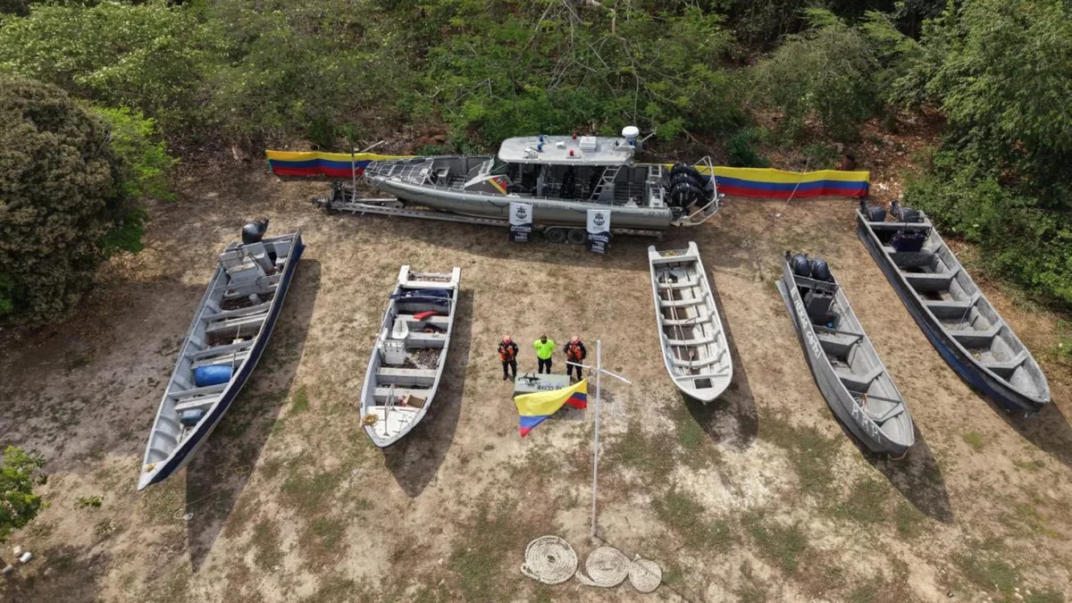 Golpe a las rutas del narcotráfico en el Caribe y el Magdalena: incautan arsenal y recuperan embarcaciones robadas tras operativo