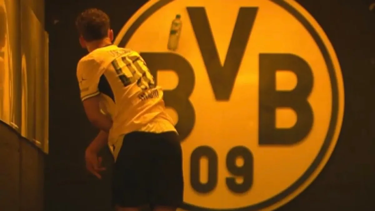 Rote Karte! - Dann feuert BVB-Star Flasche gegen Klub-Logo