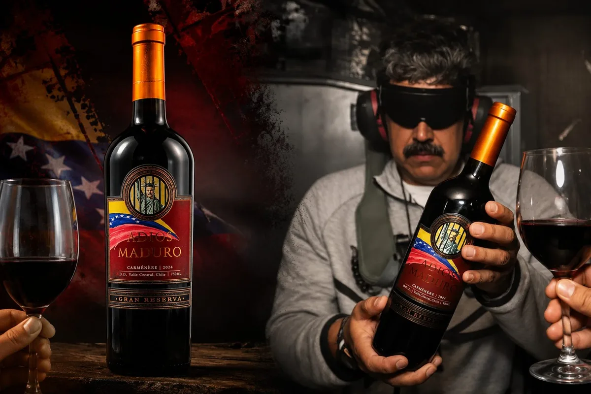 “Adiós Maduro”: así es el vino chileno que busca llamar la atención de los venezolanos