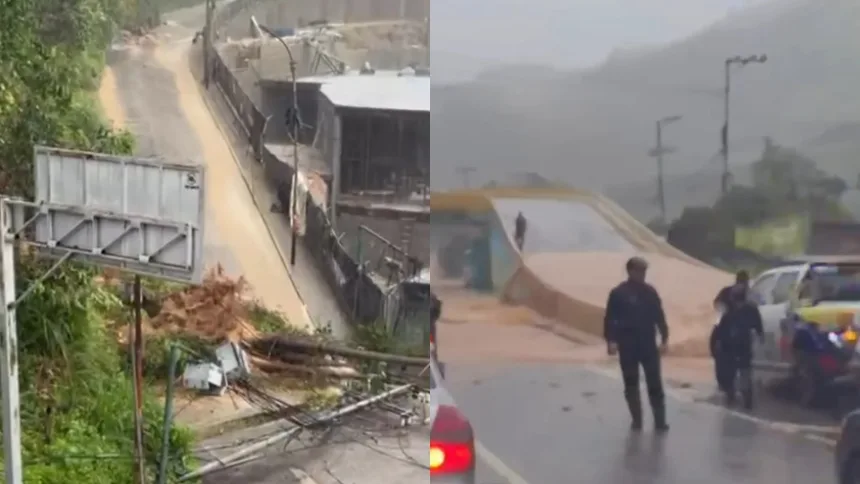 Inundaciones, deslizamientos y árboles caídos en sectores de la Gran Caracas por precipitaciones de este domingo