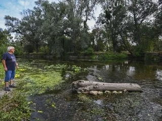 Sécheresse. « Je n’ai jamais vu ça » : le niveau très bas de la rivière Sarthe inquiète