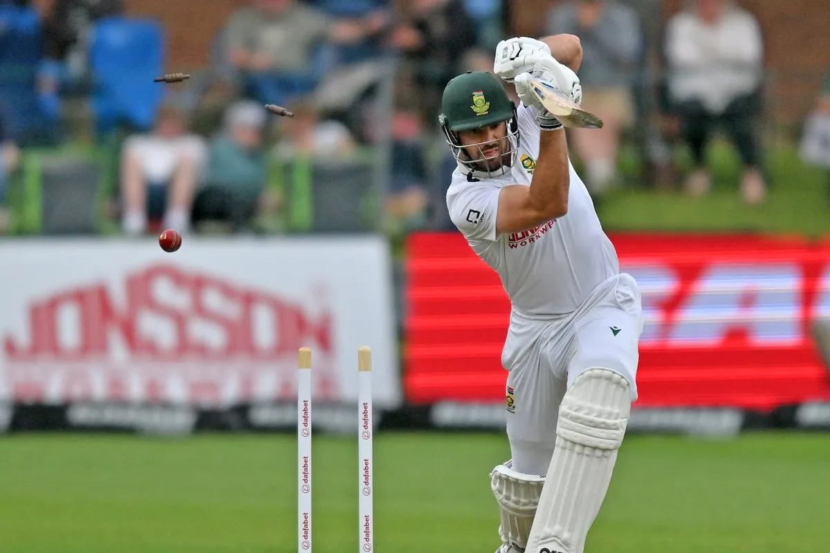 Boland makes double breakthrough before rain ends first day’s play