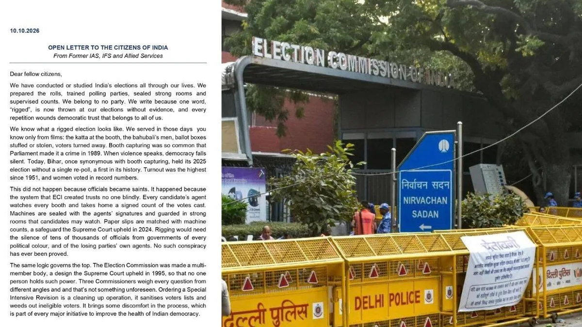 'Rigged when you lose?' 124 ex-officials defend EC & SIR, challenge vote chori claims