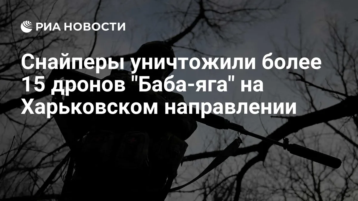 Снайперы уничтожили более 15 дронов "Баба-яга" на Харьковском направлении