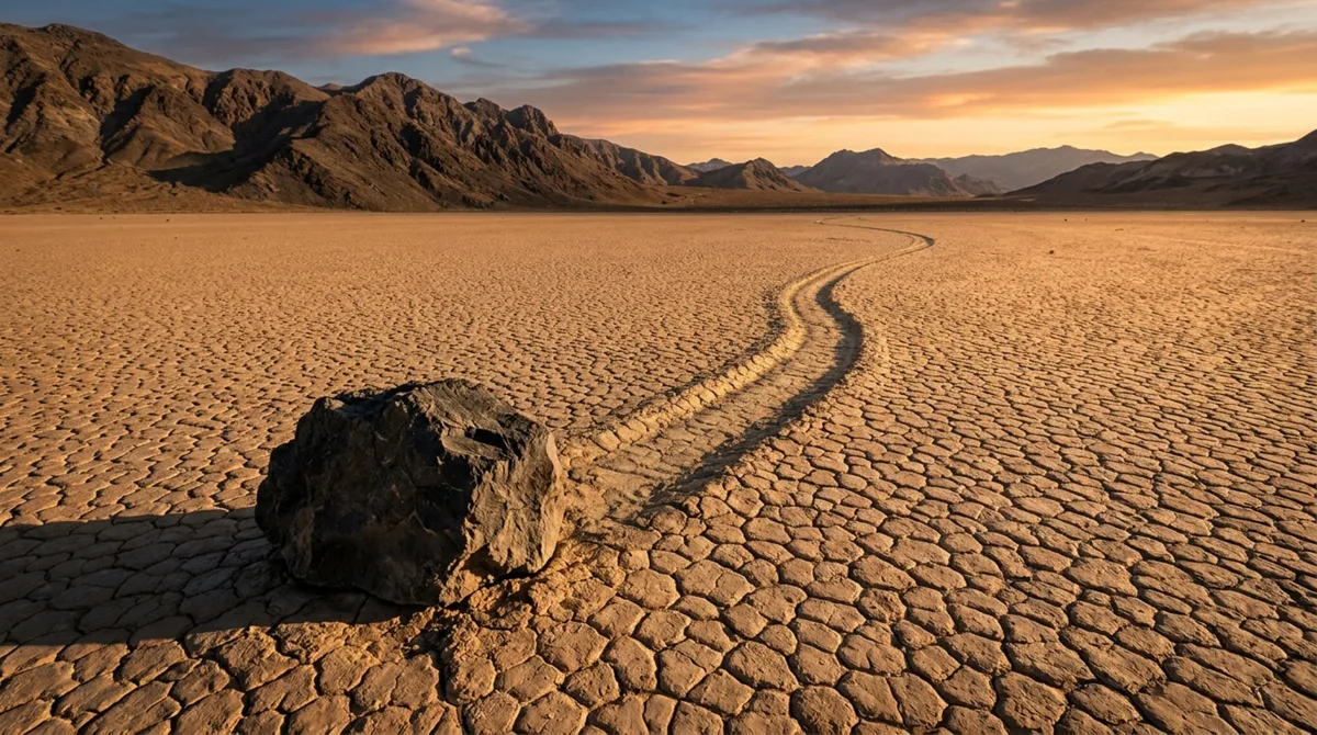 As misteriosas pedras de até 320 quilos que se movem sozinhas e deixam longos rastros na lama seca de um deserto isolado