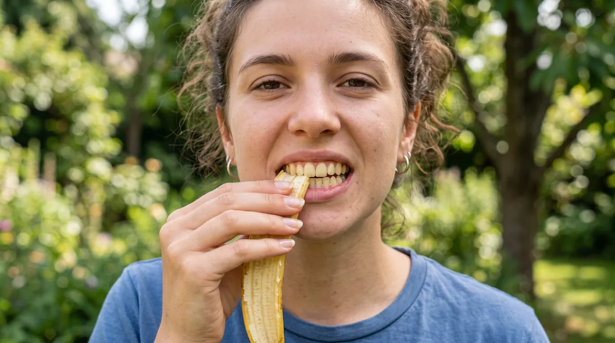 Cáscara de plátano para blanquear dientes: el método viral que divide a los dentistas