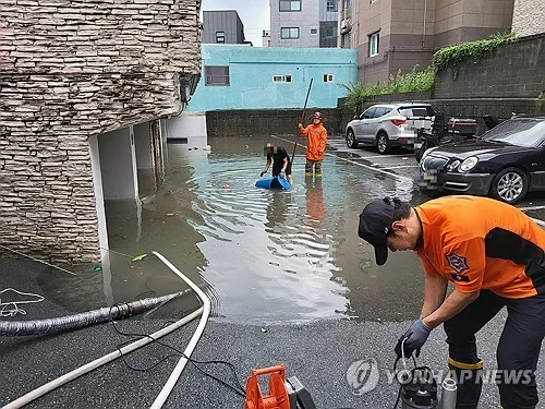 울산 집중호우에 주택 침수·도로 균열…인명피해 없어
