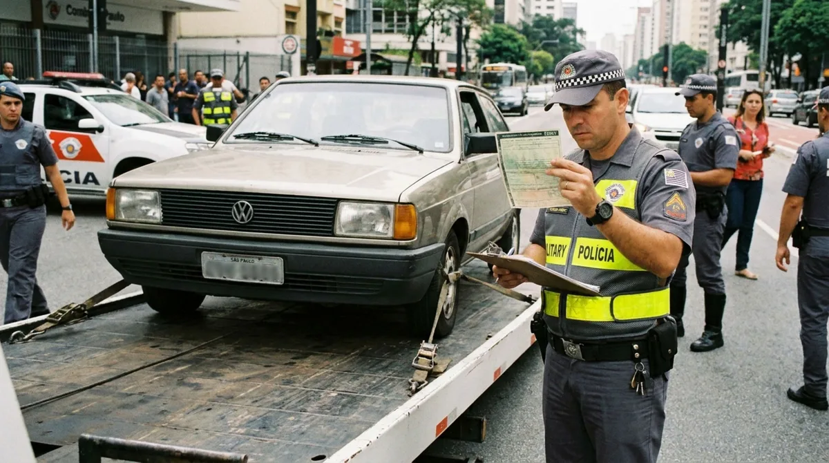 Dono usa carro com licenciamento atrasado para ir trabalhar, veículo é parado em blitz e acaba removido para o pátio, mesmo em um trajeto de poucos quilômetros