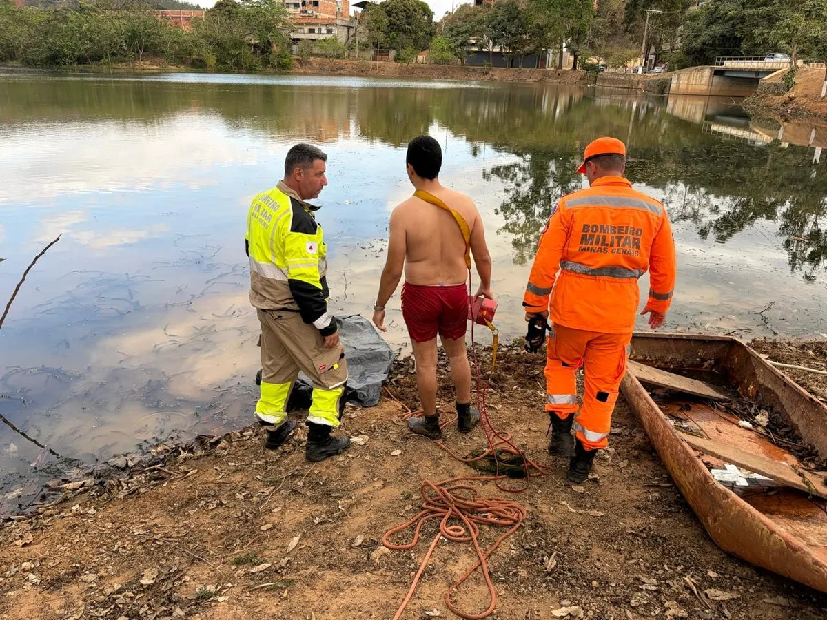 Homem desaparece em lagoa após sair de bar e é encontrado morto em Ipaba
