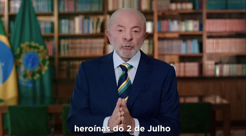 Lula cita 2 de Julho e defende soberania em pronunciamento: "Não seremos colônia"