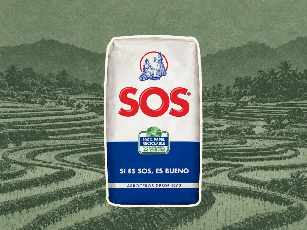 SOS quita a las falleras de su histórico envase y reaviva el debate sobre el origen del arroz que comemos en España