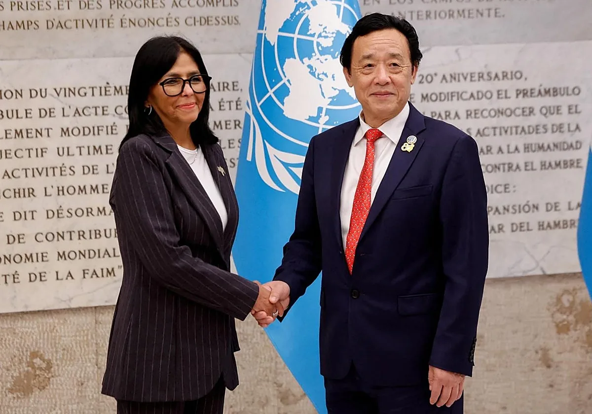 Delcy Rodríguez empieza su legitimación internacional en un foro de la ONU en Roma