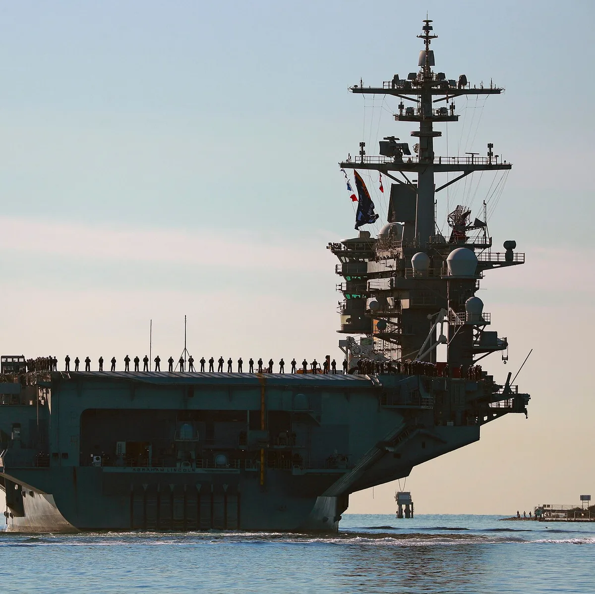 Weary U.S. Aircraft Carrier Leaves the Middle East
