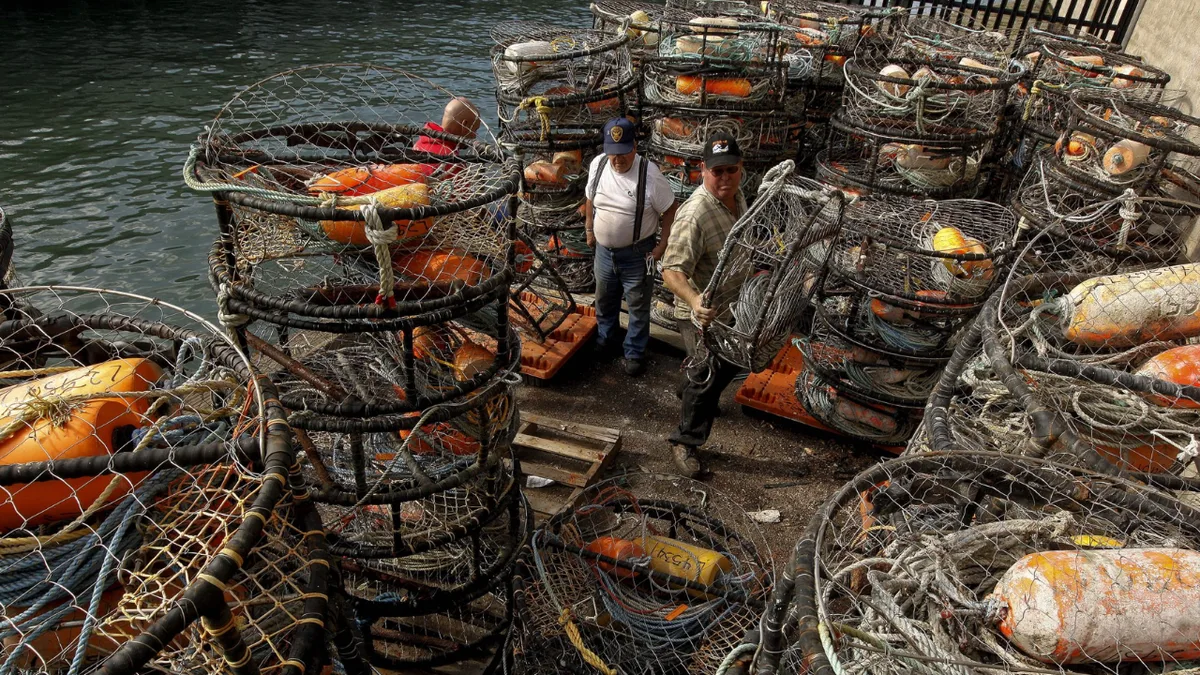 California officers found 194 abandoned Dungeness crab traps off two rivers; violations wasted...