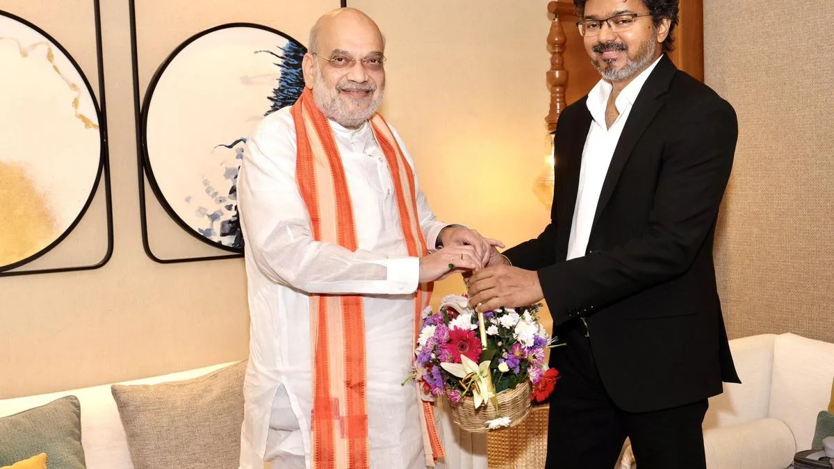Watch: Home Minister Amit Shah meets TN CM C. Joseph Vijay ahead of Southern Zonal Council meet in TN
