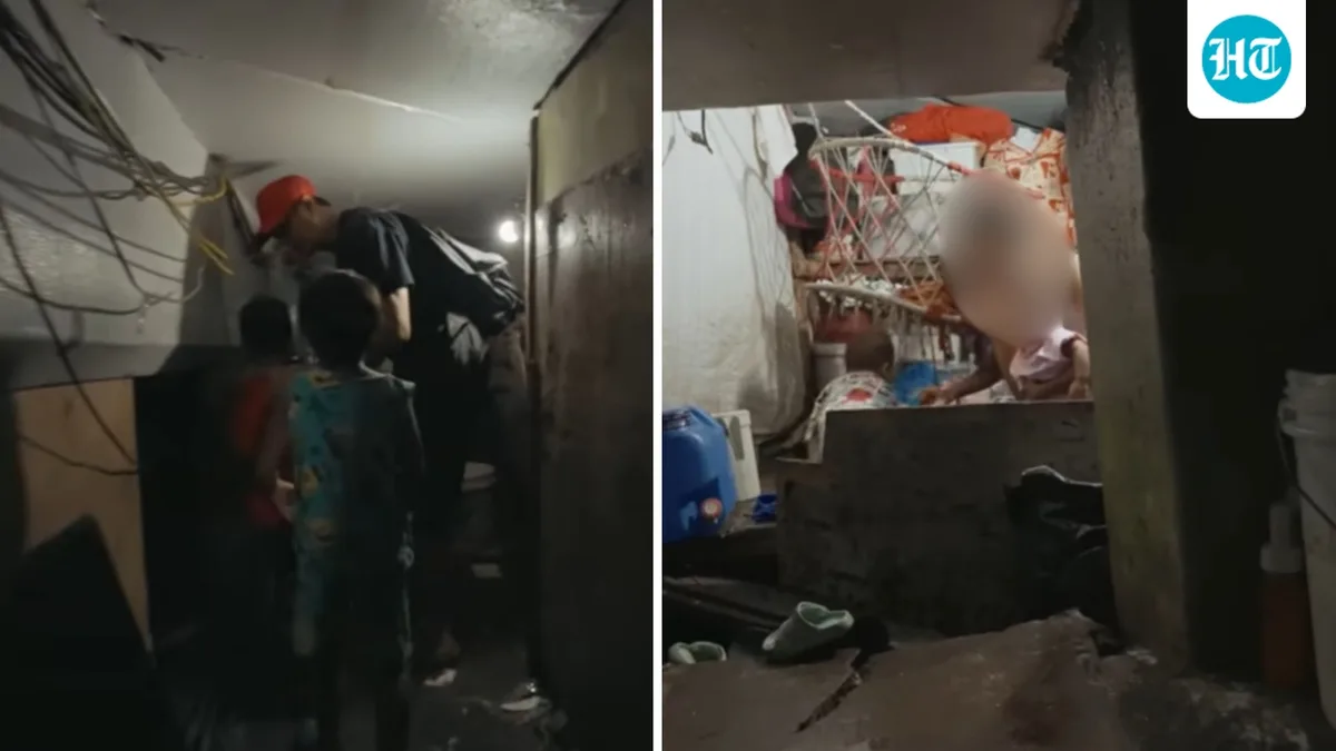 A hole in the ground is the front door for this woman living under Manila’s streets