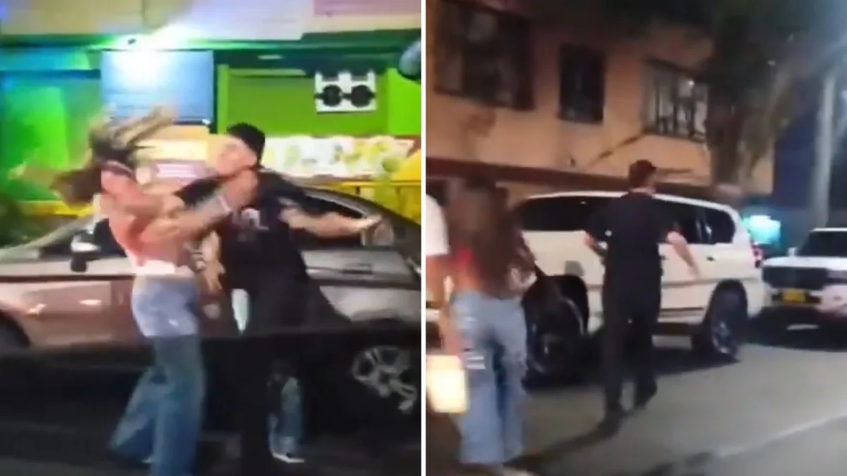 Video de un hombre que le pega un puño a una mujer en medio de una pelea en vía pública causa indignación en Antioquia: “Agrediendo mujeres al pie de camionetas de traquetos”