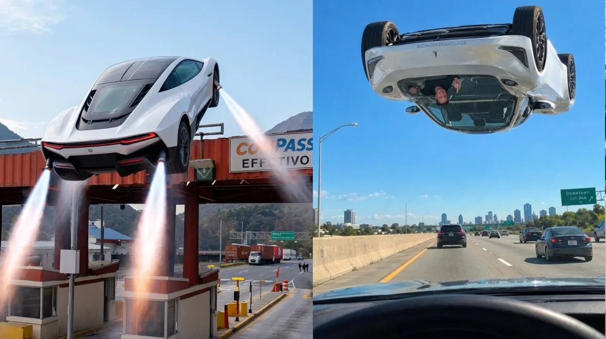 Elon Musk presentó su auto volador y las redes no lo perdonaron: los memes más divertidos