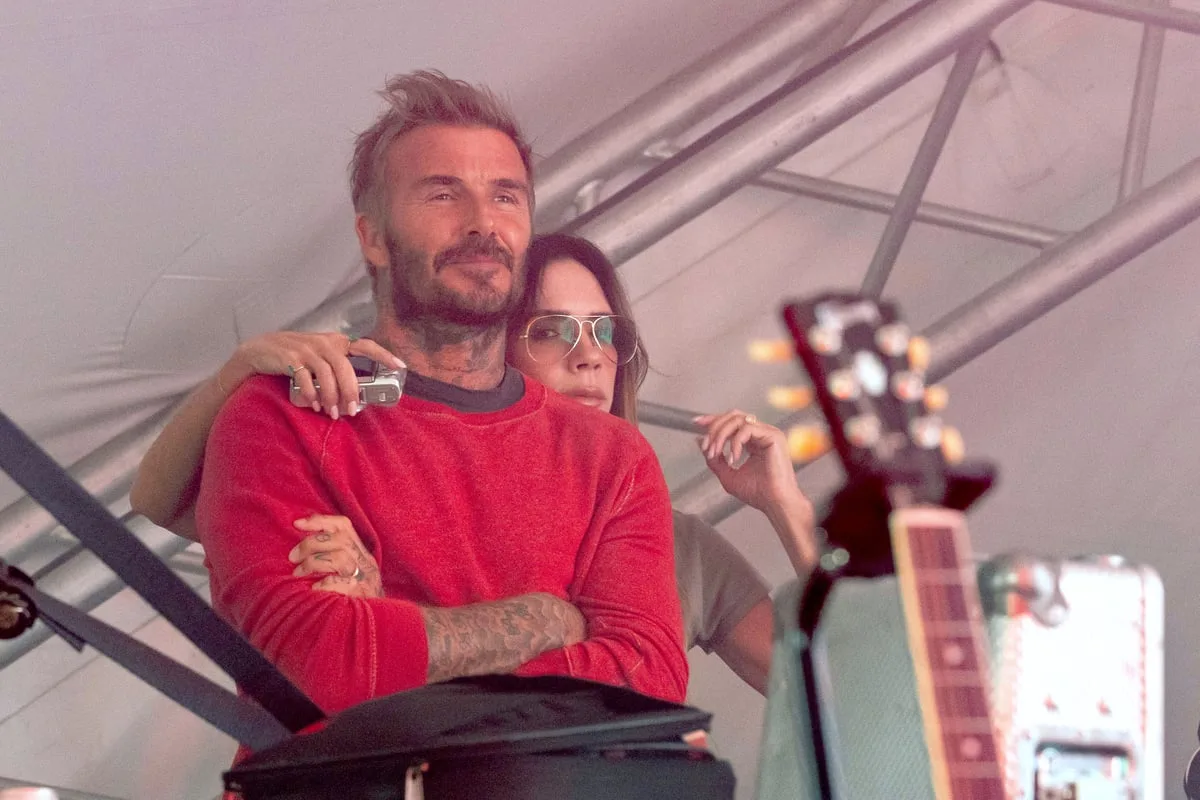 David and Victoria Beckham proudly watch son Cruz make Reading Festival debut