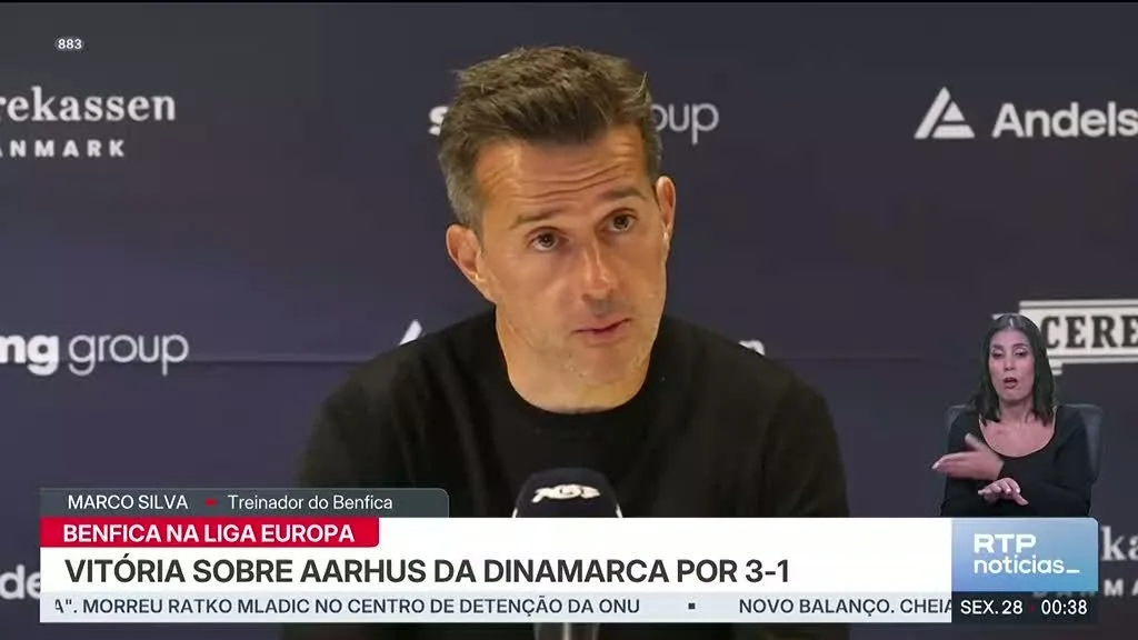 Benfica vence Aarhus por 3-1 e garante vaga na fase regular da Liga Europa