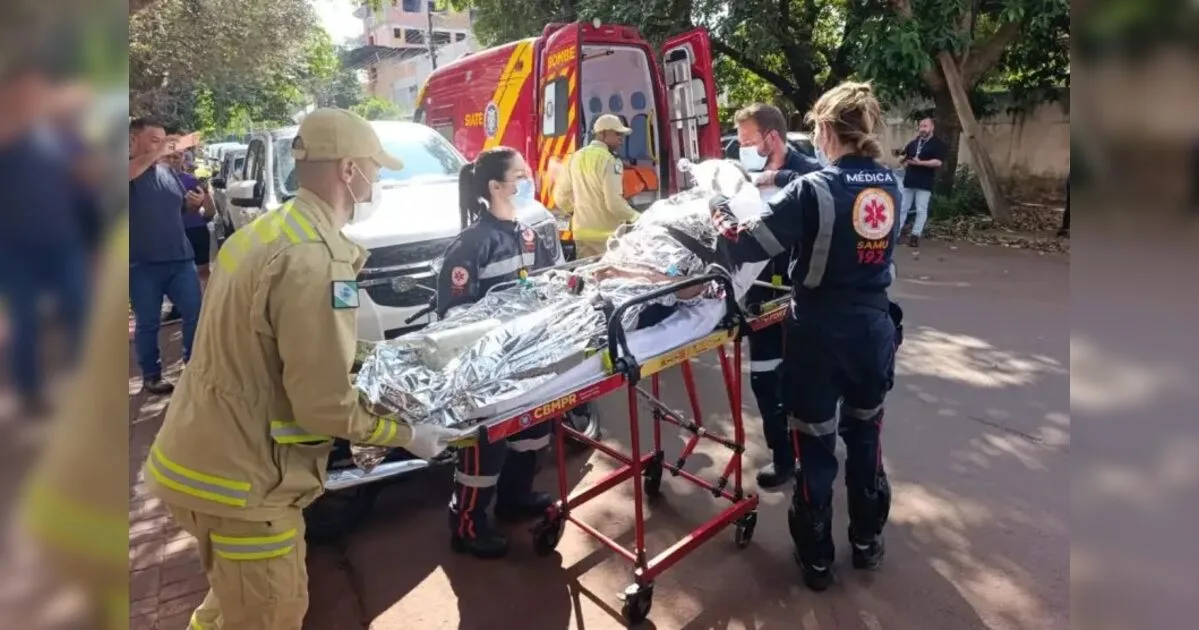 Cilindro explode durante conserto de ar-condicionado e deixa trabalhador em estado grave