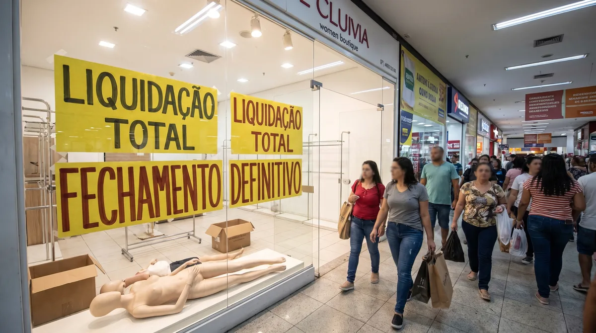 Depois de chegar à falência com 222 lojas de moda feminina, rede fecha todas as unidades e avança para liquidação, porque a tentativa de reorganizar a operação não encontrou base suficiente para preservar a estrutura física
