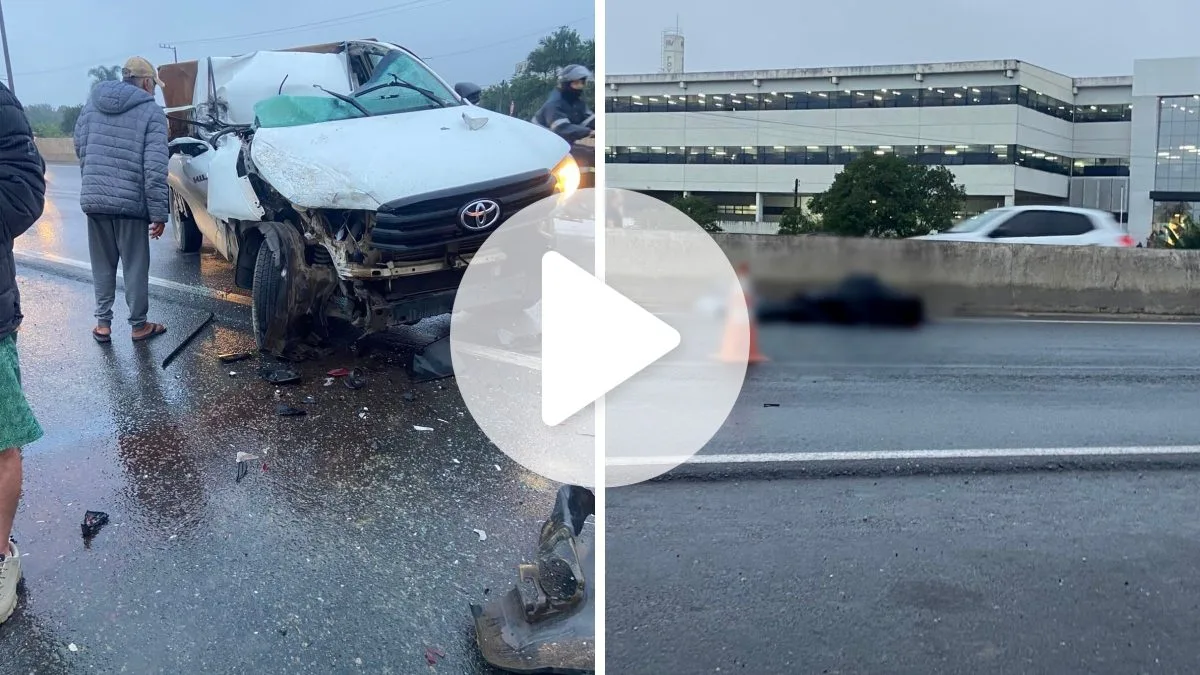 Homem de 45 anos morre após ser atropelado por caminhão na BR-470 em SC