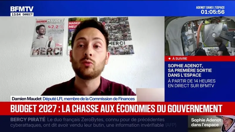 Budget 2027: "On nage en plein délire", estime Damien Maudet, député LFI, membre de la Commission des finances