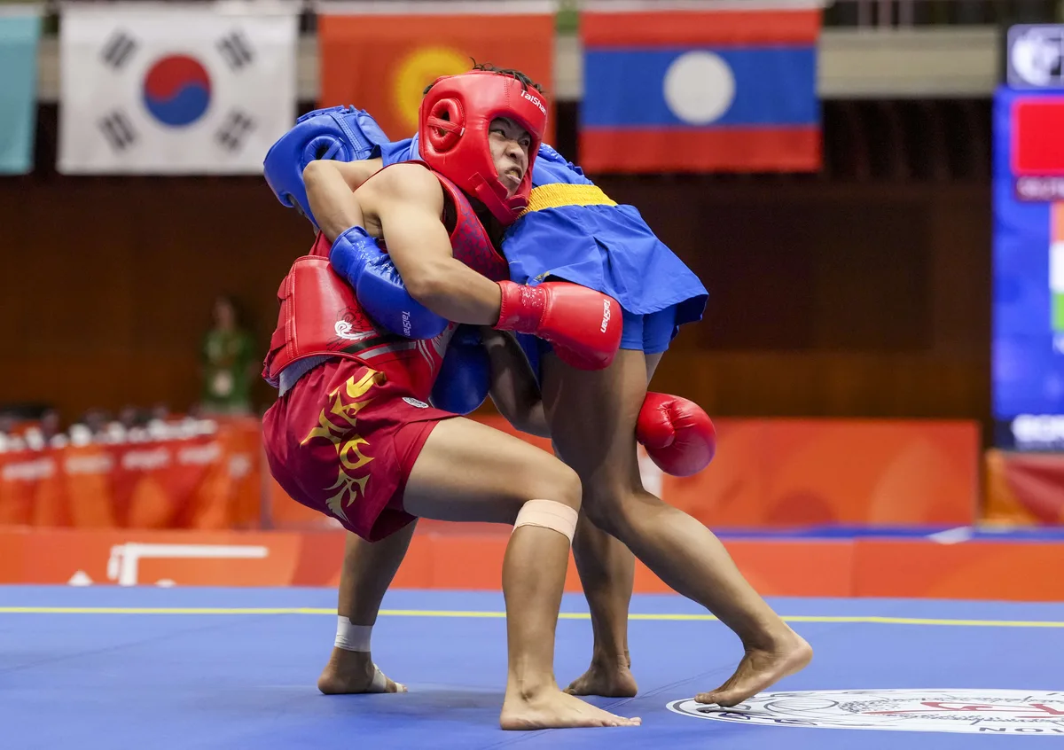 Roshibina Devi wins silver, falls short against China's Xiaoyu in final