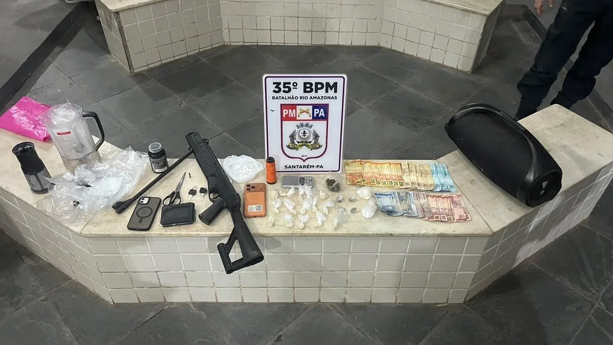 Polícia apreende drogas, dinheiro e arma modificada durante ação contra tráfico em Santarém