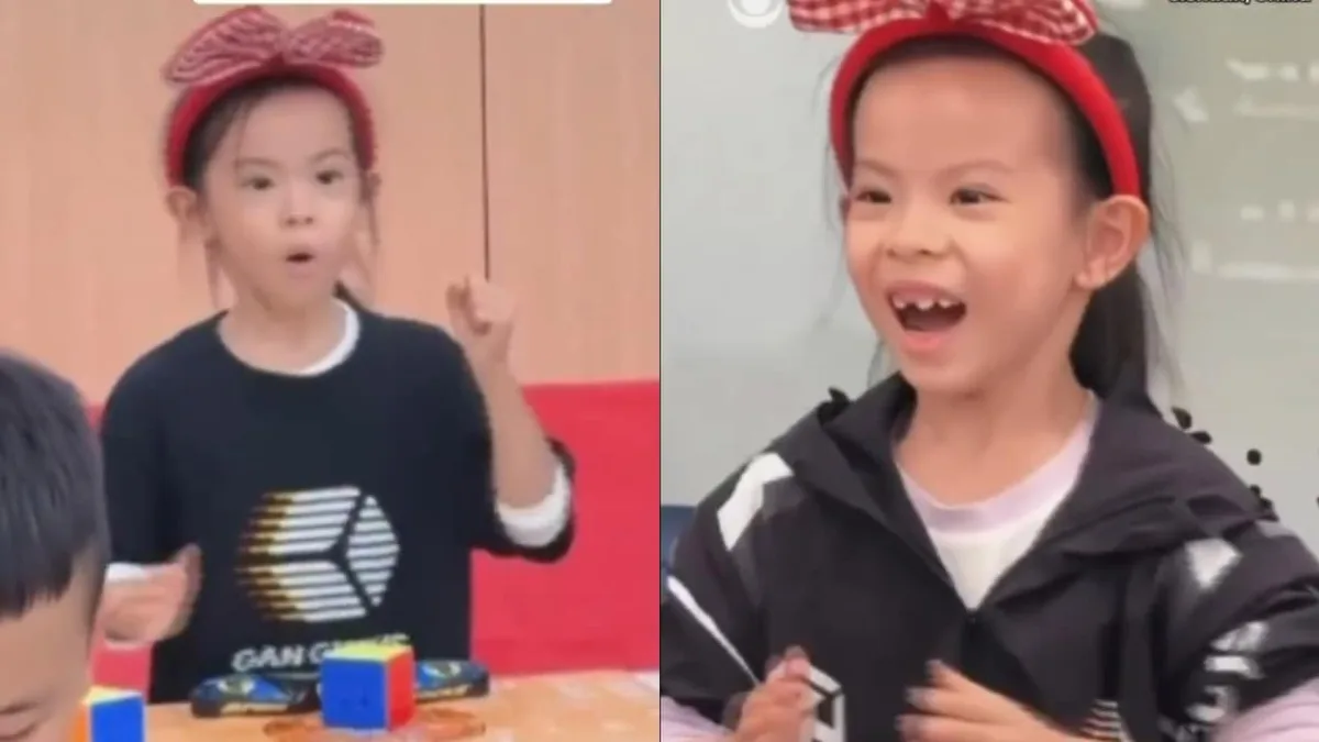 Just 6 Years Old: Chinese Girl Shatters Women's Rubik's Cube World Record
