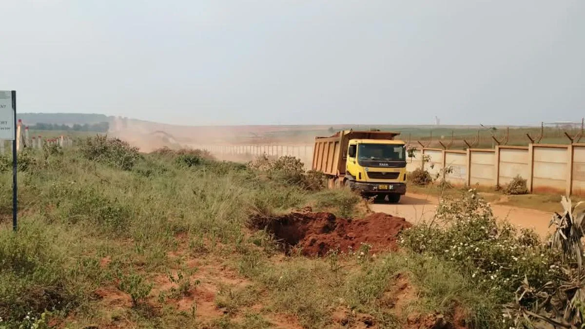 Roads damaged during Bhogapuram airport construction leave villages cut off, farmers unable to reach fields