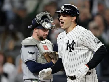 Ben Rice hits 40th and 41st homers as Yankees beat Rays 9-2 a day after Tampa Bay clinches AL East