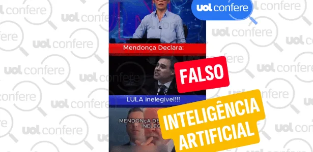 Mendonça não tornou Lula inelegível; vídeo do JN foi adulterado por IA