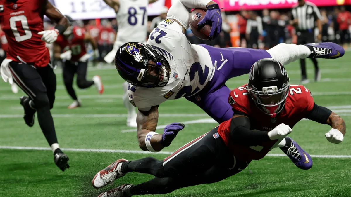Ravens rally past Falcons in OT as Penix exits late