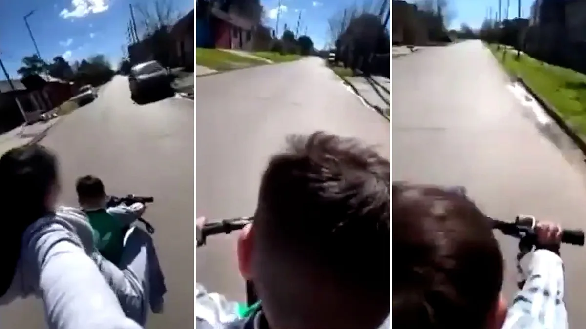 Imprudencia al volante en Berisso: hizo manejar una moto a su hijo menor de edad y se grabó para las redes