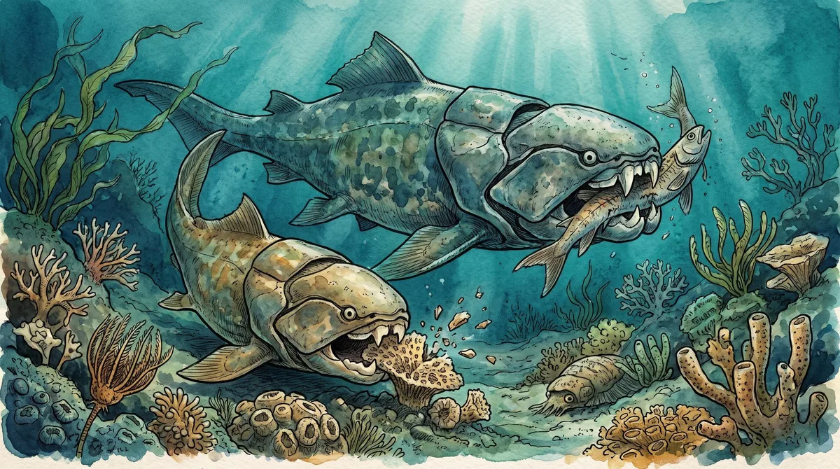 Cómo los peces acorazados desarrollaron estrategias para triturar presas hace 385 millones de años
