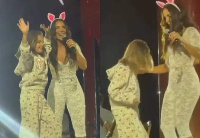 Filha de Ivete Sangalo surpreende durante show da mãe