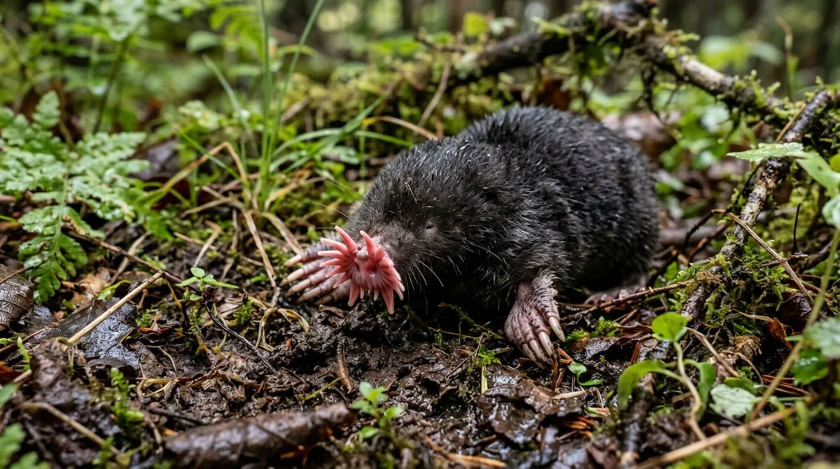 Com 22 apêndices carnudos concentrados em um focinho menor que a ponta de um dedo, este pequeno mamífero consegue analisar o ambiente pelo toque com mais de 100 mil fibras nervosas transmitindo sinais ao cérebro