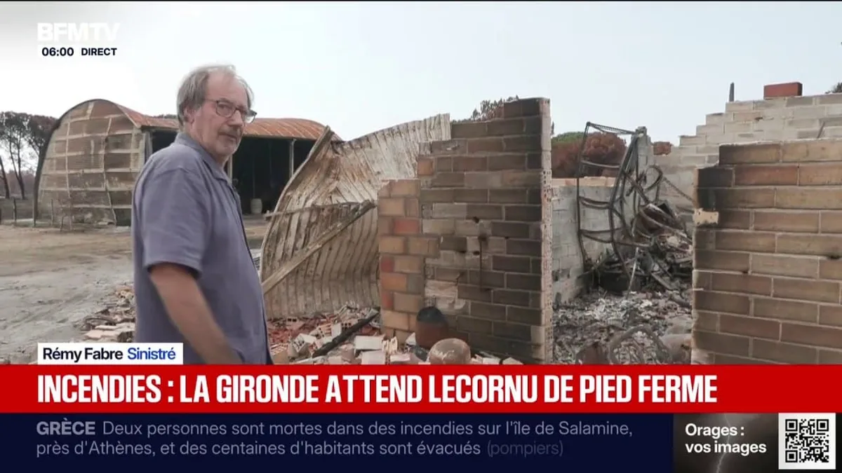 Incendies en France: Sébastien Lecornu attendu ce lundi en Gironde