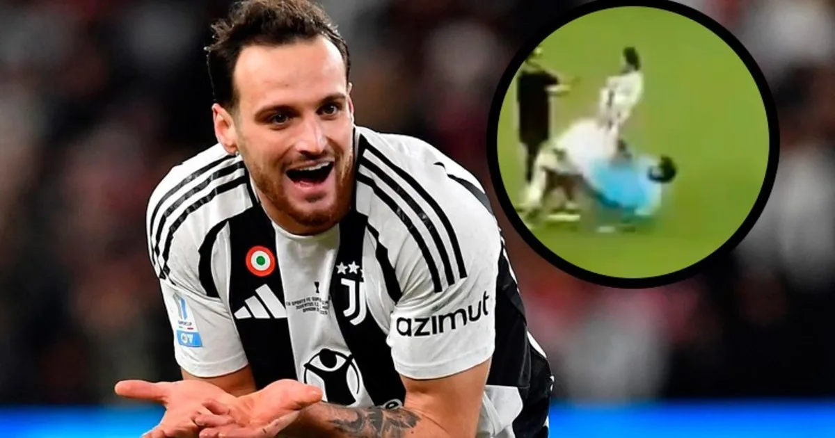 La lesión más insólita: un hincha le hizo foul a un jugador de la Juventus y se perderá el debut en la Serie A