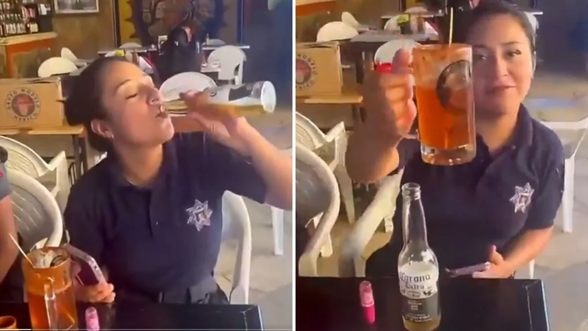 Renuncia mujer policía de Oaxaca que fue captada en video con bebidas alcohólicas