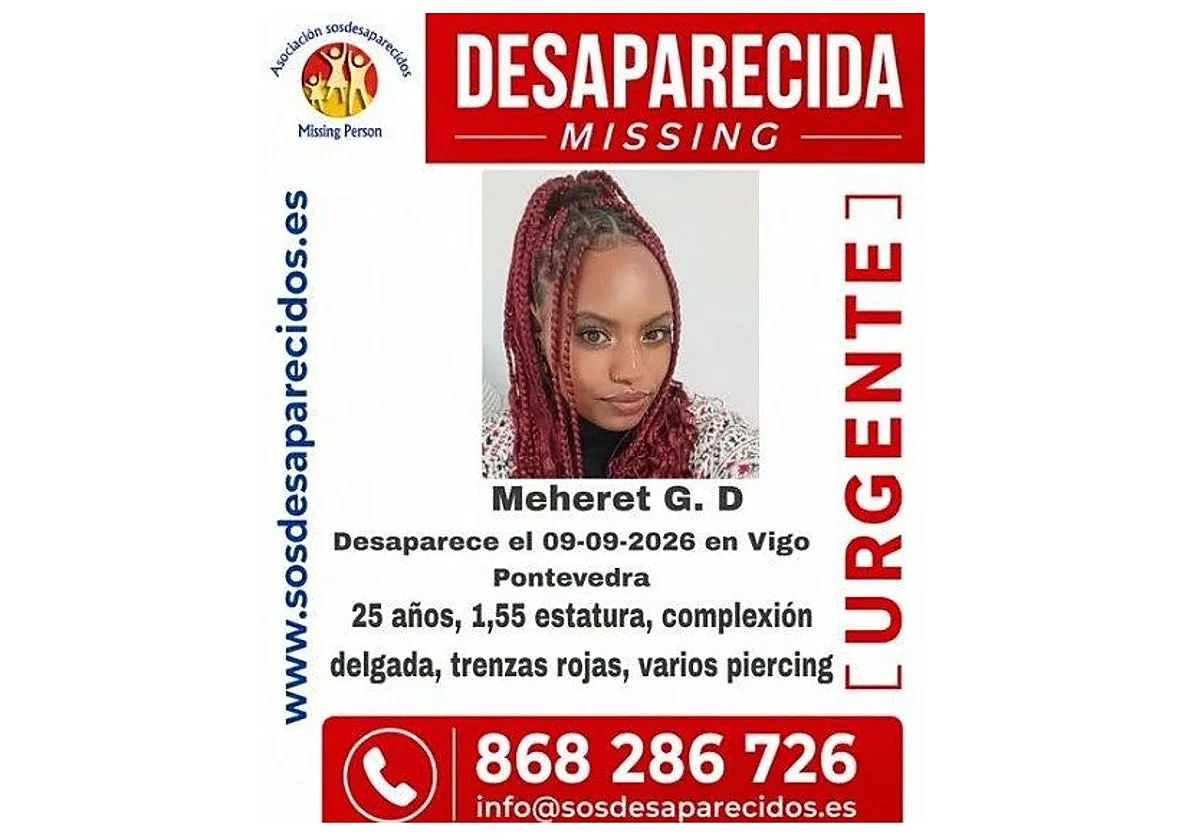Buscan a una joven de 25 años desaparecida en Vigo el pasado 9 de septiembre