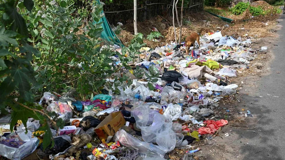 Dry water channel turns into open dump in Erode